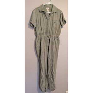 Jessica Simpson Women's Linen Blend Utility Jumpsuit - Size Large